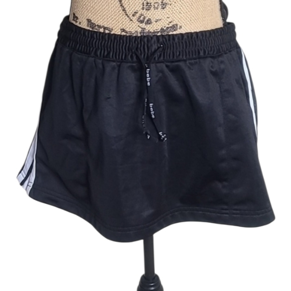 Bebe Sport Style Black White  Mini Skirt